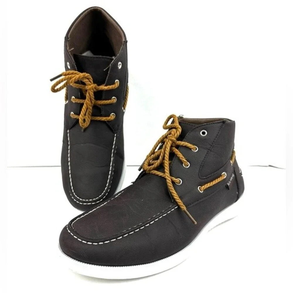 RocaWear Brown High Top Loafers Men Sz 9.5